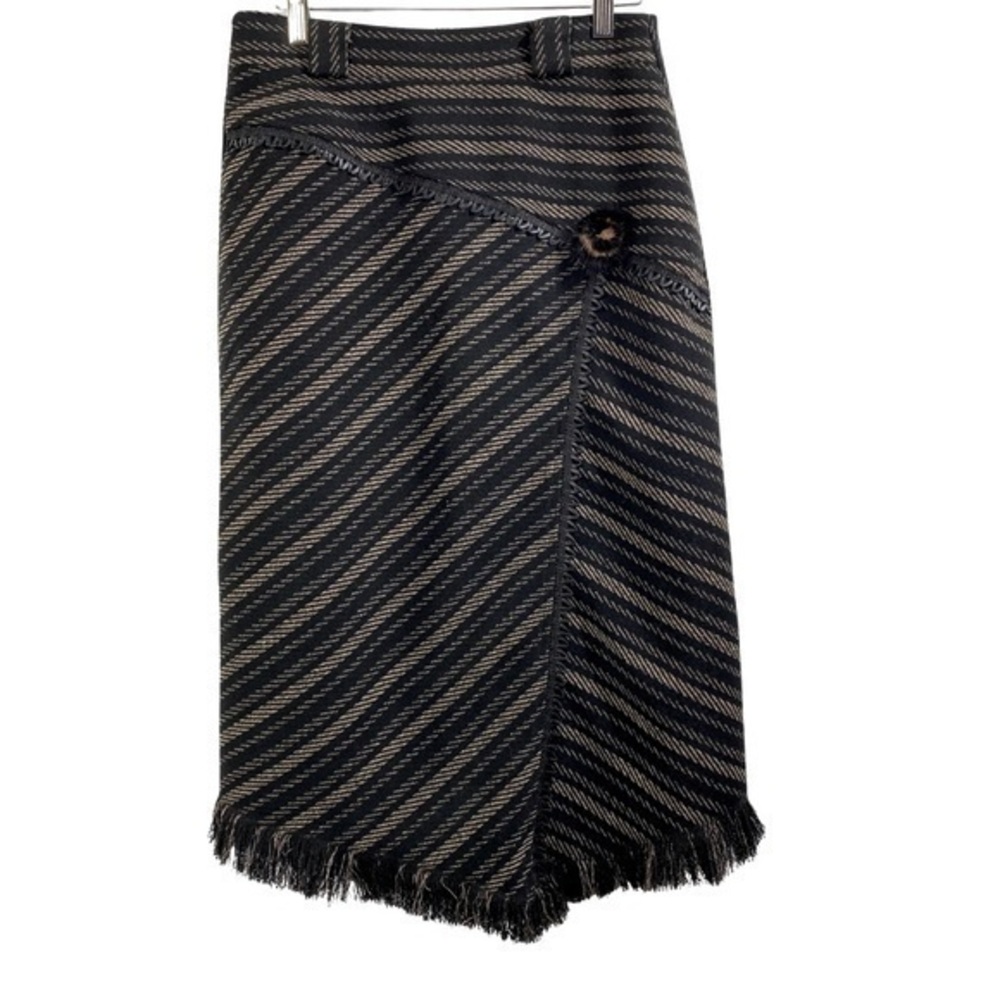Vintage Forwear New York midi skirt Size 4 Color Black/Tan